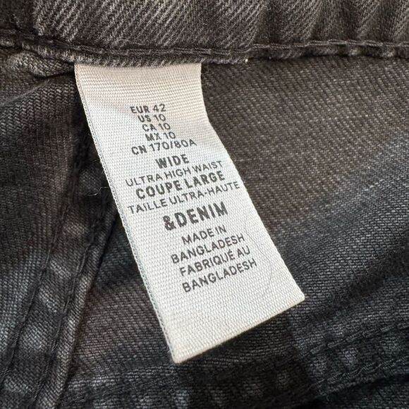 Black &Denim Ultra-High Waist Wide-Leg Jeans Size 10 EUC - Picture 5 of 5